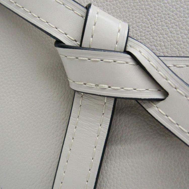 Pre Owned Loewe Light Beige Gate Leather Mini Top Handle Bag