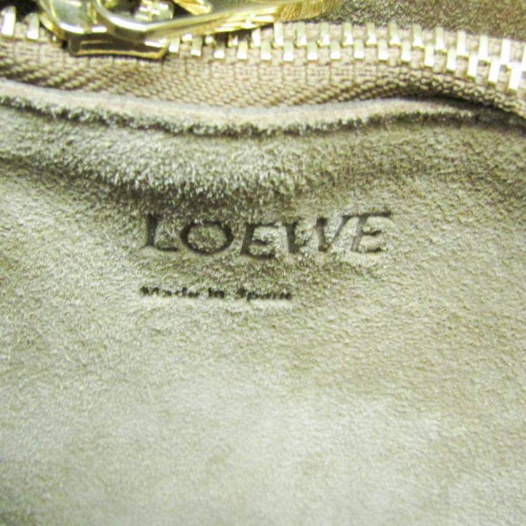 Pre Owned Loewe Light Beige Gate Leather Mini Top Handle Bag