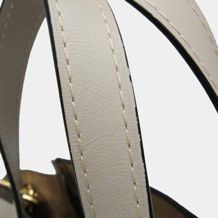 Pre Owned Loewe Light Beige Gate Leather Mini Top Handle Bag