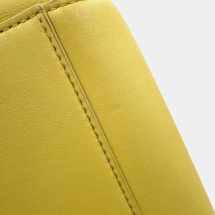 Pre Owned Loewe  Yellow Hammock Nugget Bunny Leather Bag