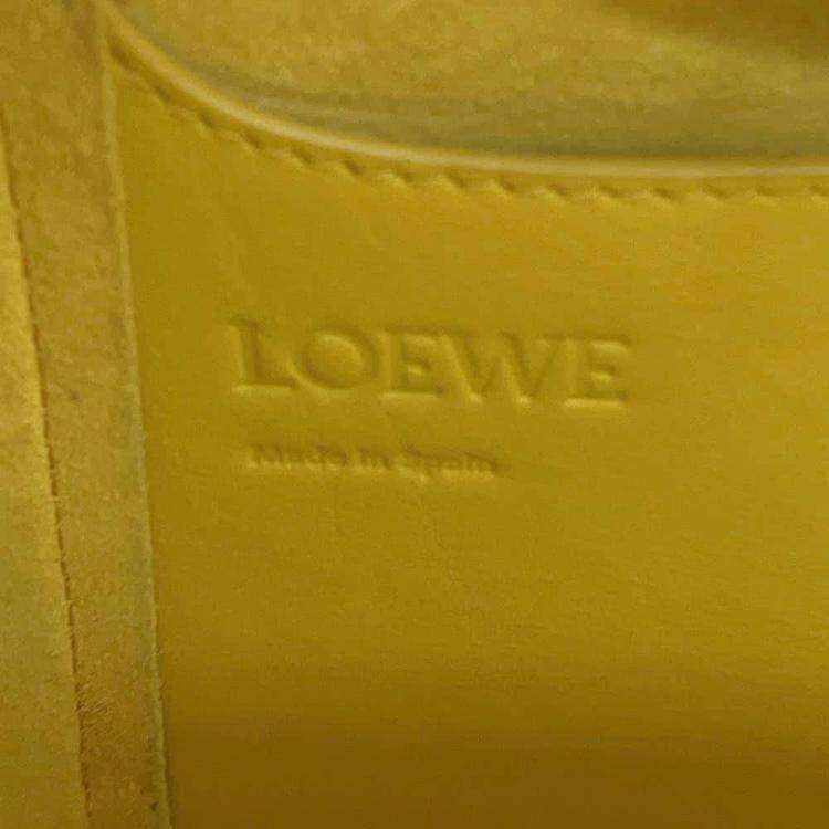 Pre Owned Loewe  Yellow Hammock Nugget Bunny Leather Bag