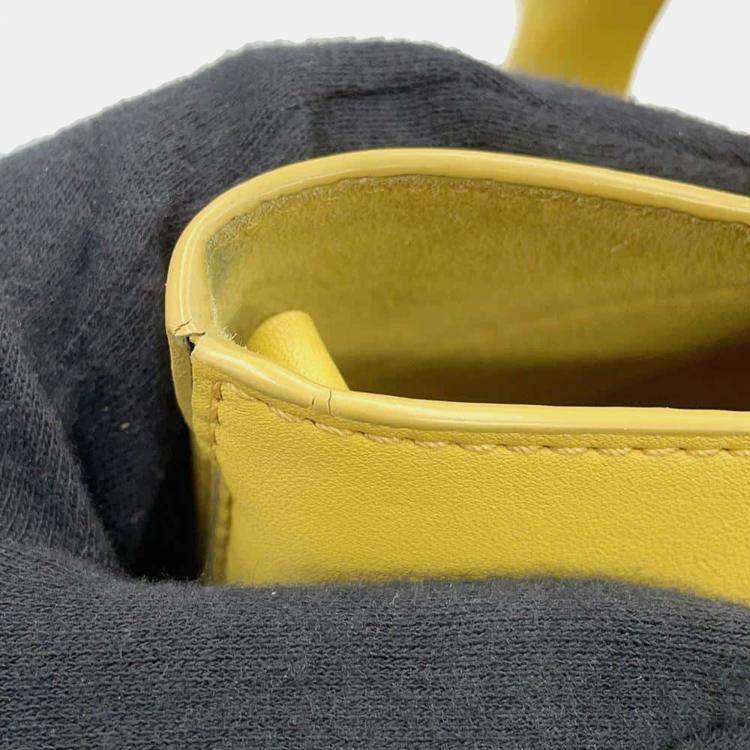 Pre Owned Loewe  Yellow Hammock Nugget Bunny Leather Bag