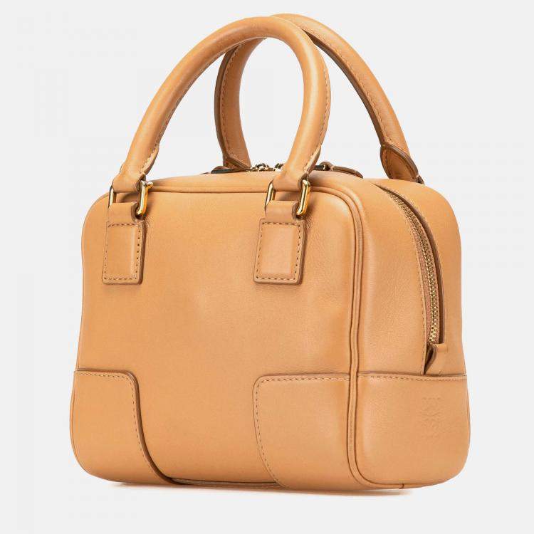 Pre Owned Loewe Brown Calfskin Amazona 16 Square Bag