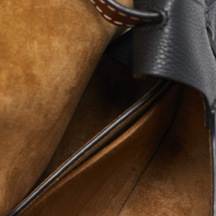 Pre Owned Loewe Black/Brown Leather Gate Shoulder Bag