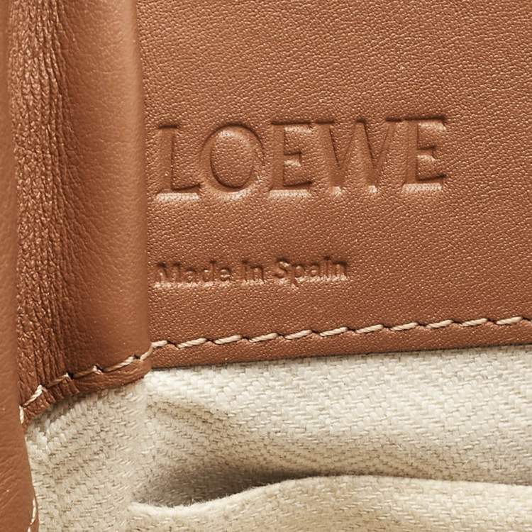 Pre Owned Loewe Brown Leather Mini Hammock Drawstring Bag