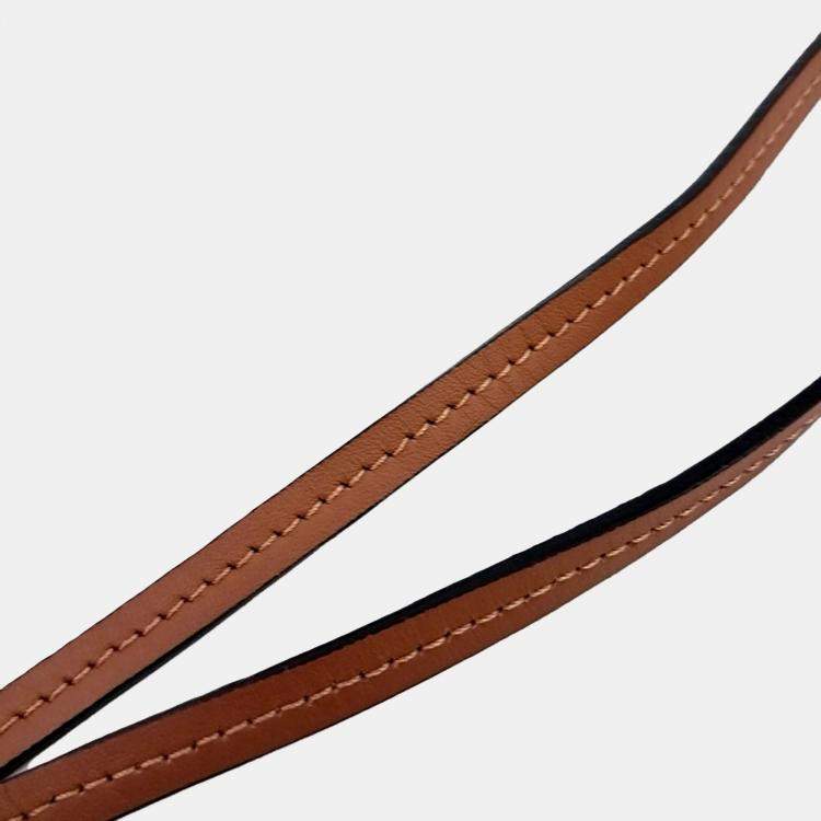 Pre Owned Loewe Brown Leather heel pouch mini crossbody bag