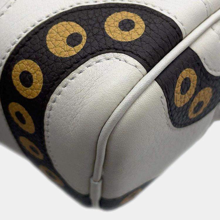 Pre Owned Loewe Amazonas White/Brown Leather Size 16