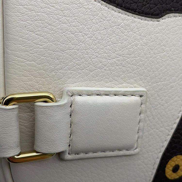 Pre Owned Loewe Amazonas White/Brown Leather Size 16