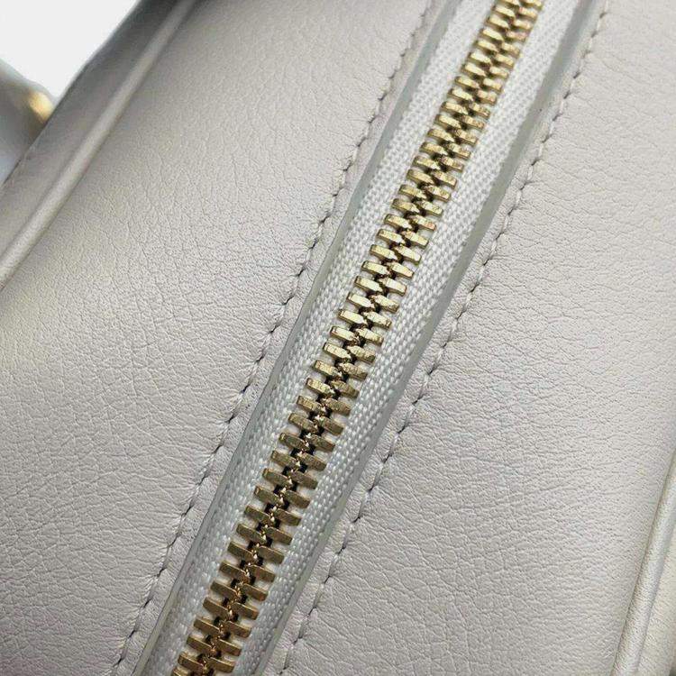 Pre Owned Loewe Amazonas White/Brown Leather Size 16