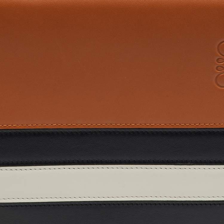 Pre Owned Loewe Multicolor Stripe Leather Heel Covertible Beltbag