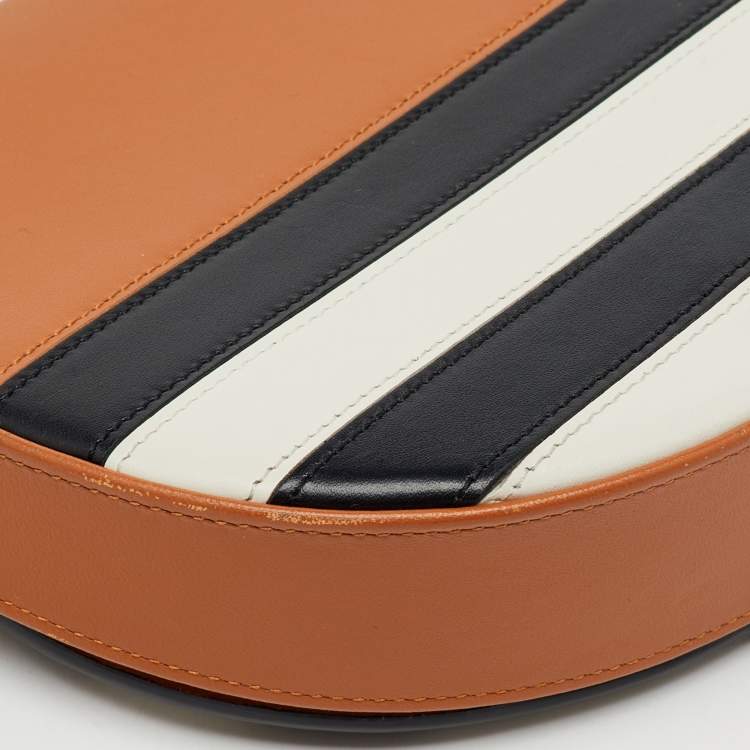 Pre Owned Loewe Multicolor Stripe Leather Heel Covertible Beltbag