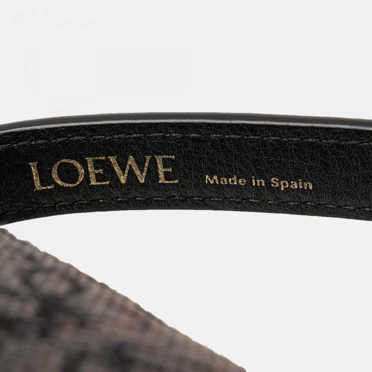 Pre Owned Loewe Brown Small Anagram Canvas Cubi Bag