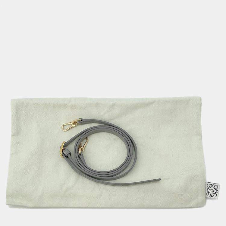 Pre Owned Loewe Pearl Grey Lambskin Goya Puffer Shoulder Bag 