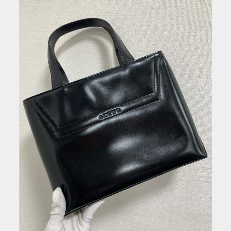Pre Owned Loewe Black Leather Handle Bag