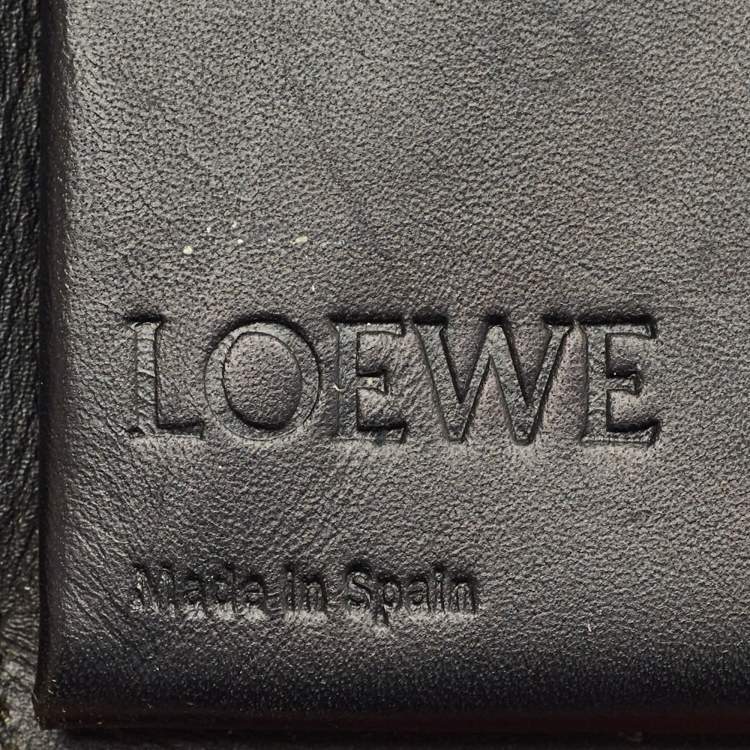 Pre Owned Loewe Red Leather Puzzle Zip Compact Wallet