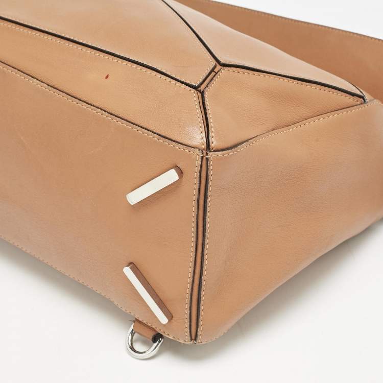 Pre Owned Loewe Tan Leather Medium Puzzle Shoulder Bag