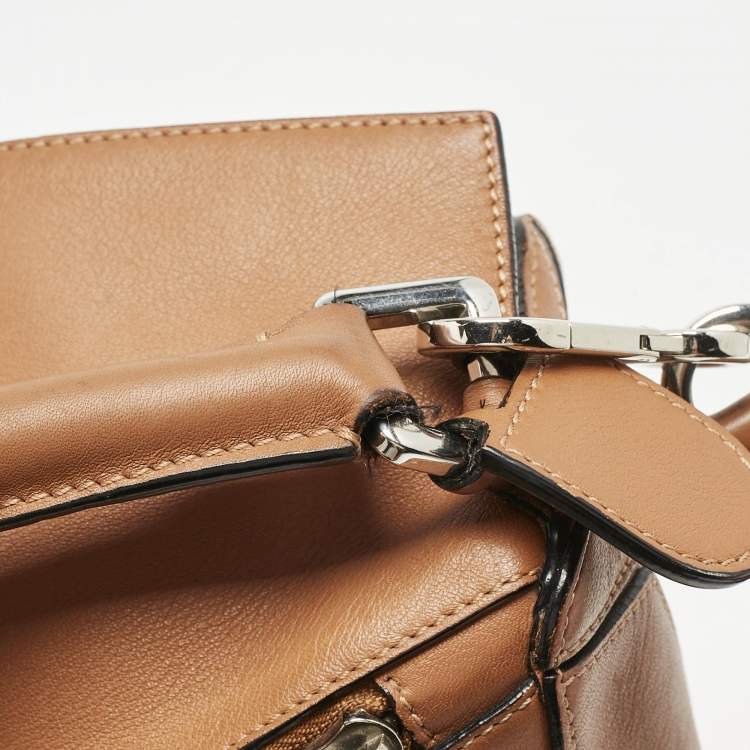 Pre Owned Loewe Tan Leather Medium Puzzle Shoulder Bag