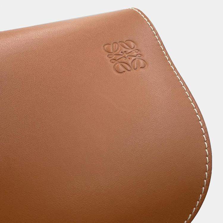 Pre Owned Loewe Brown/Pink Leather Mini Gate Shoulder Bag