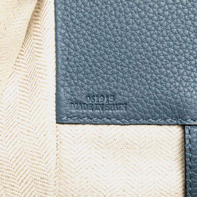 Pre Owned Loewe Blue Small Leather Hammock Bag
