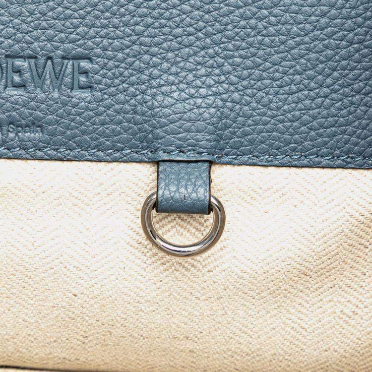 Pre Owned Loewe Blue Small Leather Hammock Bag