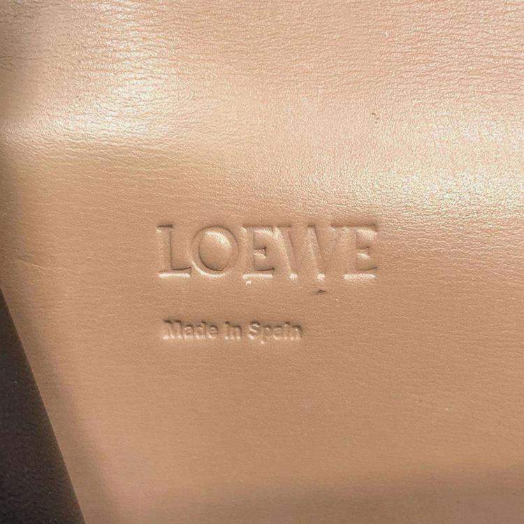 Pre Owned Loewe Beige Leather Barcelona Mini Shoulder Bag