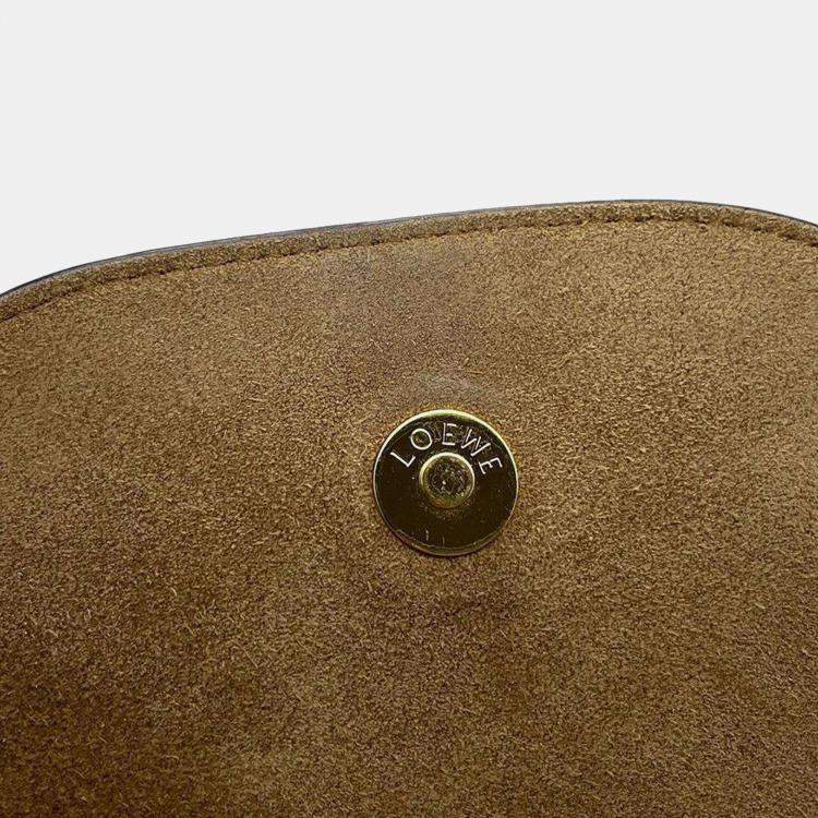 Pre Owned Loewe Brown Leather Mini Gate Dual Bag