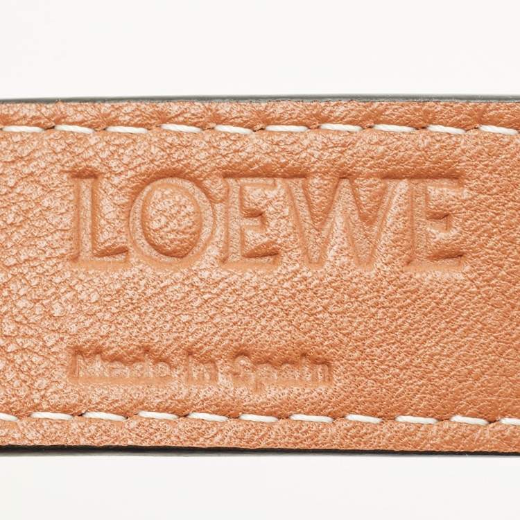 Pre Owned Loewe Brown/Natural Palm Leaf and Leather Small Basket Tote