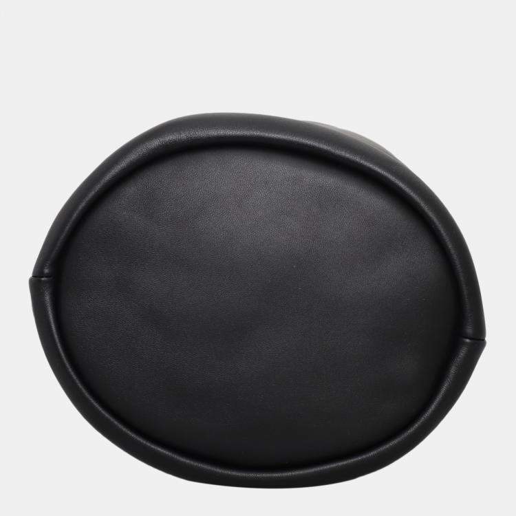 Pre Owned Loewe Black Leather Flamenco Small Bucket Bag