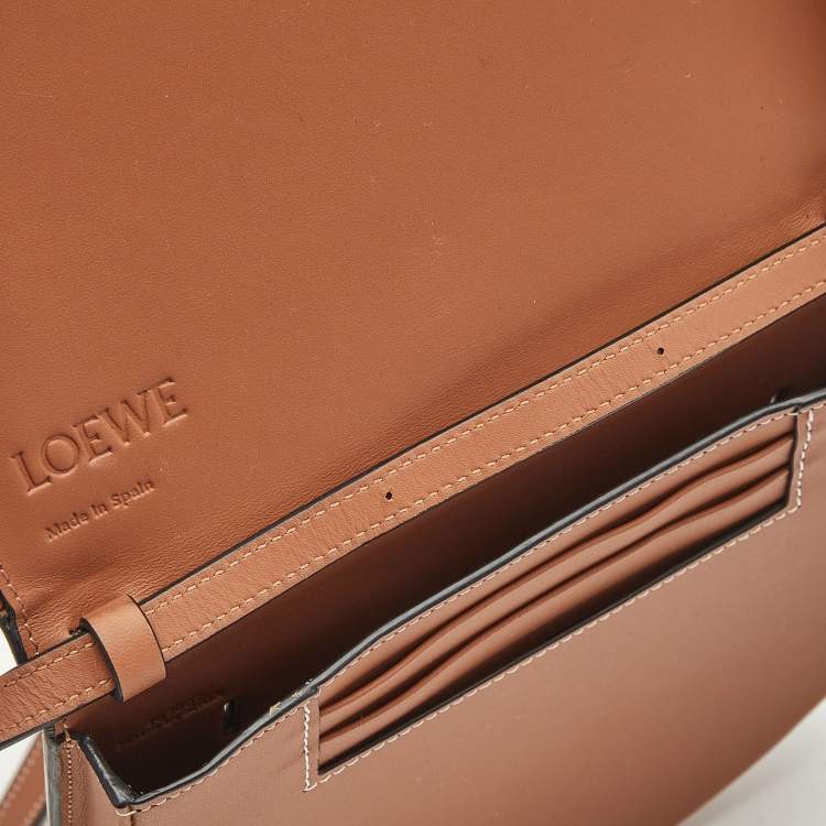 Pre Owned Loewe Brown Leather Heel Duo Convertible Belt Bag