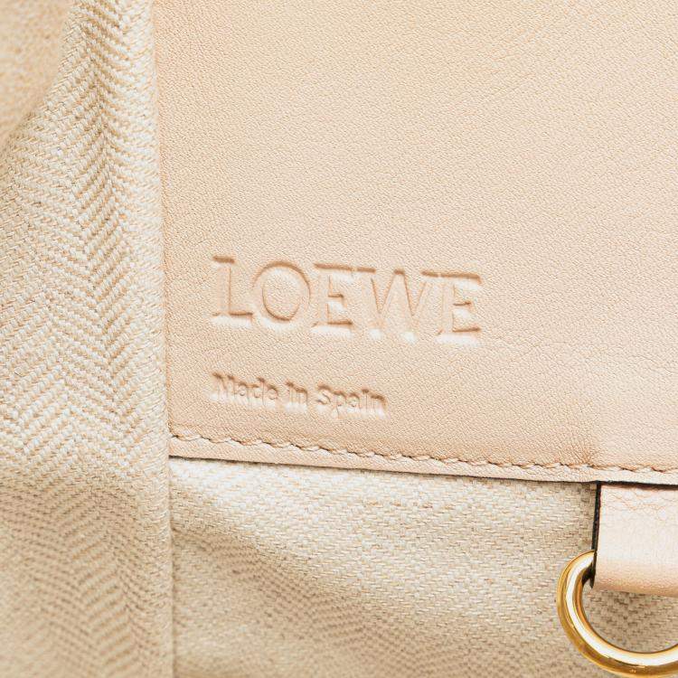 Pre Owned Loewe Pink Small Leather Hammock Bag