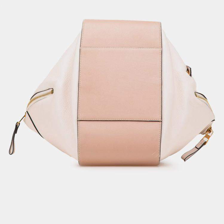 Pre Owned Loewe Pink Small Leather Hammock Bag