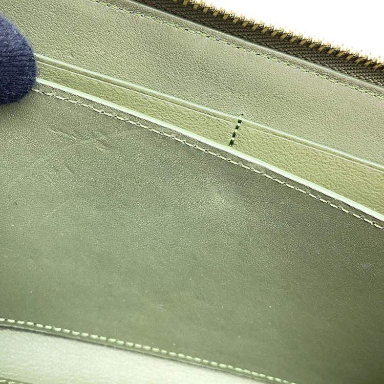 Pre Owned Loewe Amazona Green Leather Shoulder Bag
