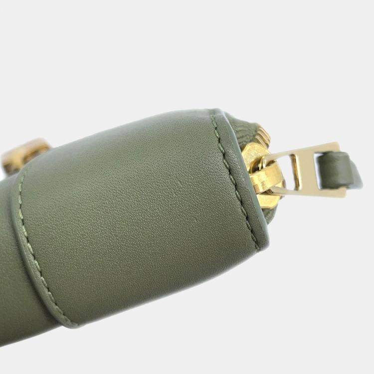 Pre Owned Loewe Amazona Green Leather Shoulder Bag