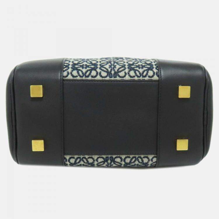 Pre Owned Loewe Amazona 19 Black Canvas Shoulder Bag