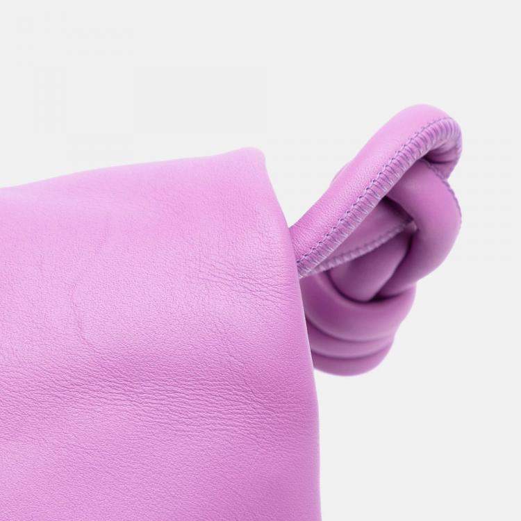 Pre Owned Loewe Purple Shiny Calfskin Paseo Satchel