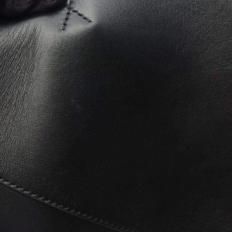 Pre Owned Loewe Black Large Calfskin Puzzle Fold Tote