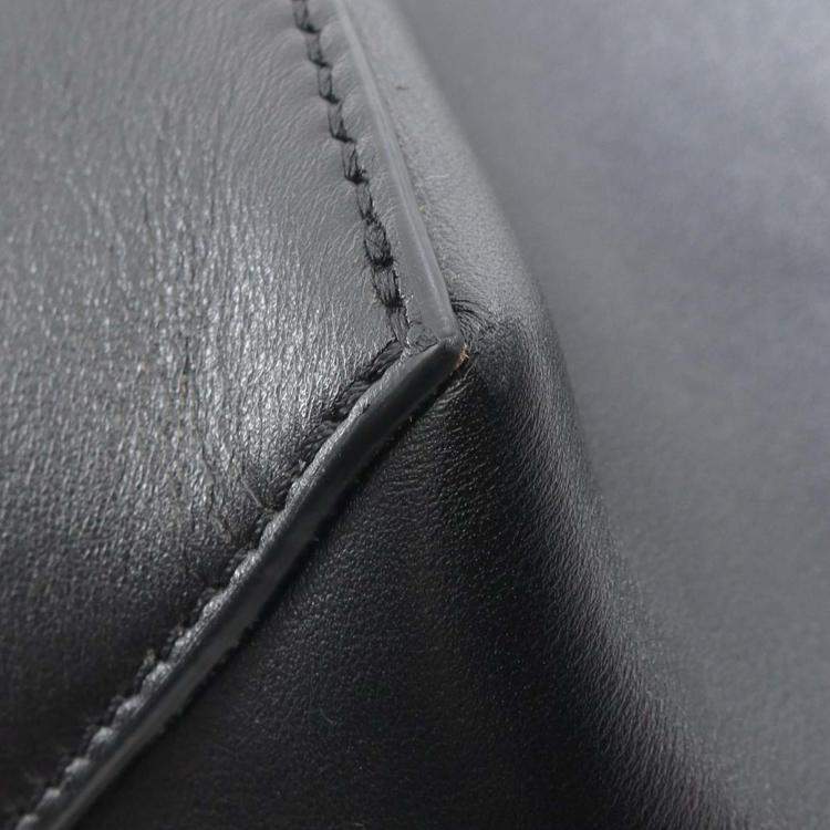 Pre Owned Loewe Black Large Calfskin Puzzle Fold Tote