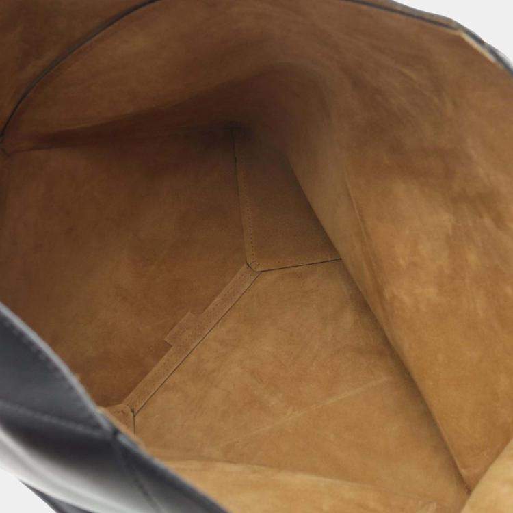 Pre Owned Loewe Black Large Calfskin Puzzle Fold Tote