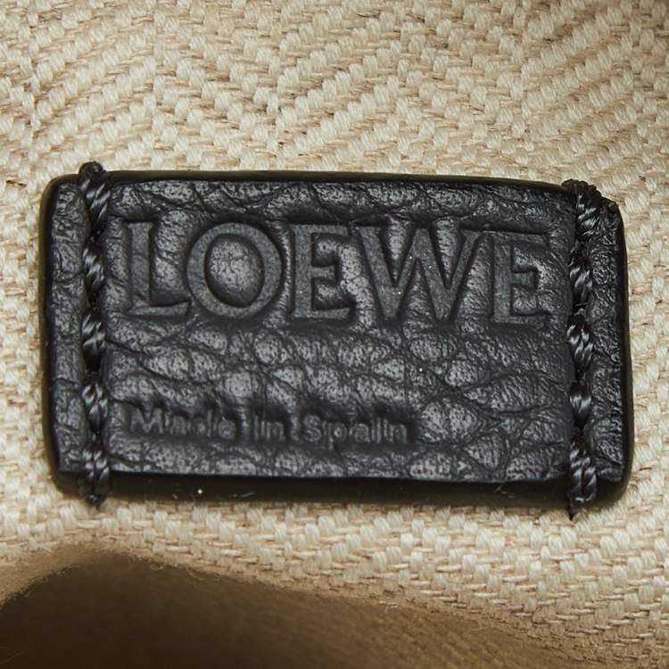 Pre Owned Loewe Grey Leather Mini Puzzle Shoulder Bag