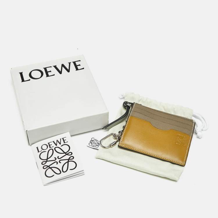 Pre Owned Loewe Multicolor Leather Keyring Card Holder