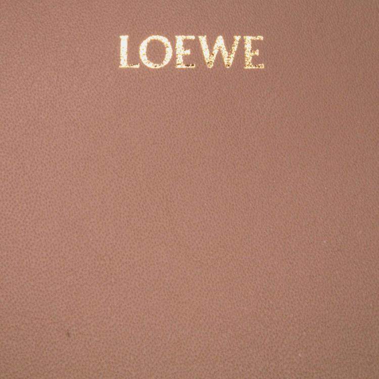 Pre Owned Loewe Brown Mini Shiny Calfskin Puzzle Fold Tote