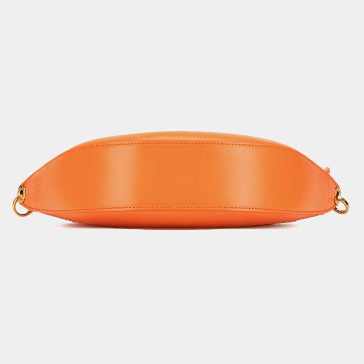 Pre Owned Loewe Orange Small Leather Luna Hobo