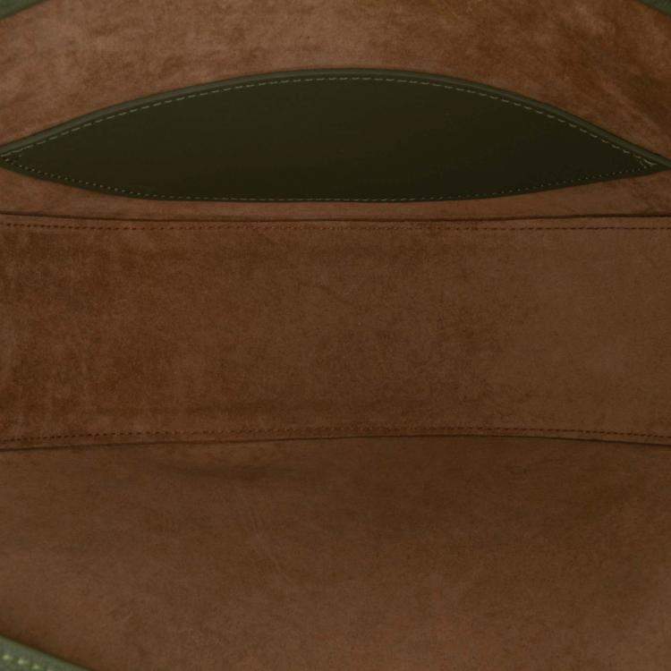 Pre Owned Loewe Green Small Leather Luna Hobo