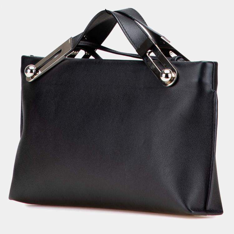 Pre Owned Loewe Black Small Leather Stars Missy Satchel