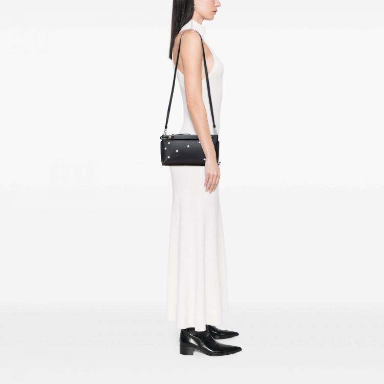 Pre Owned Loewe Black Small Leather Stars Missy Satchel