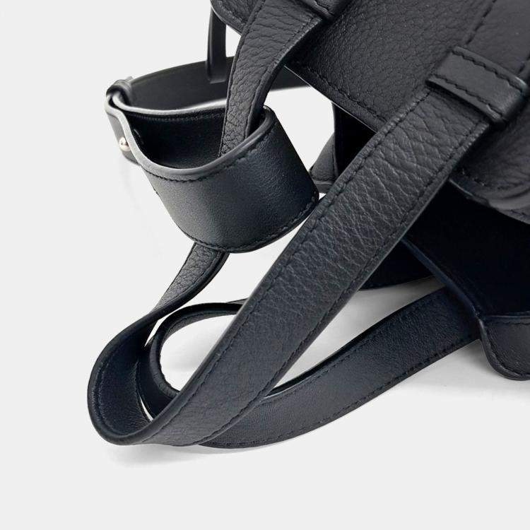 Pre Owned Loewe Black Leather Hammock Bag Small