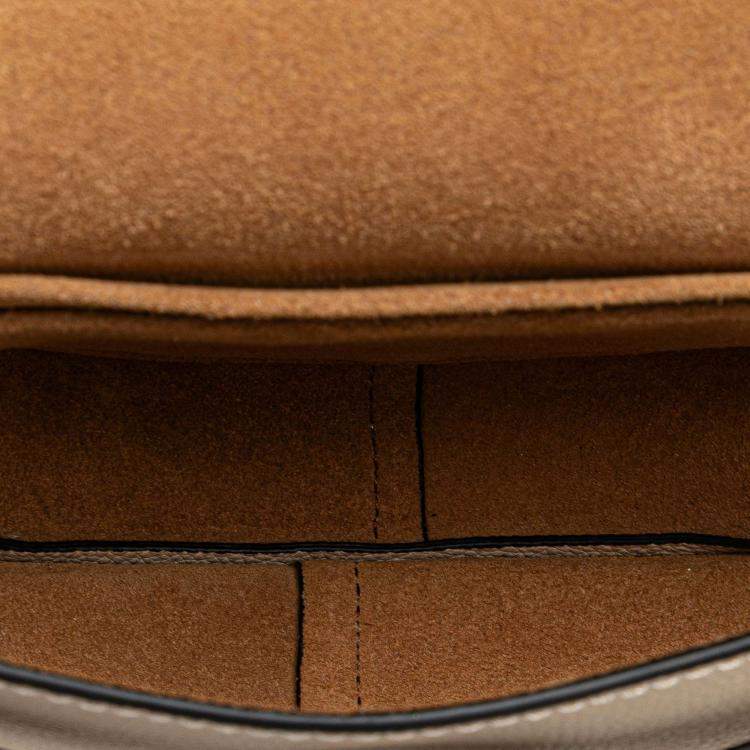 Pre Owned Loewe Beige Mini Leather Gate Crossbody