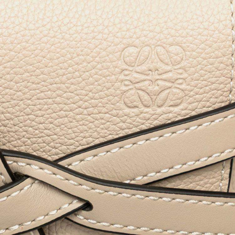Pre Owned Loewe Beige Mini Leather Gate Crossbody