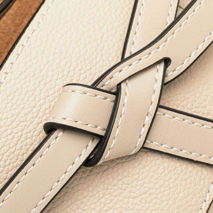 Pre Owned Loewe Beige Mini Leather Gate Crossbody