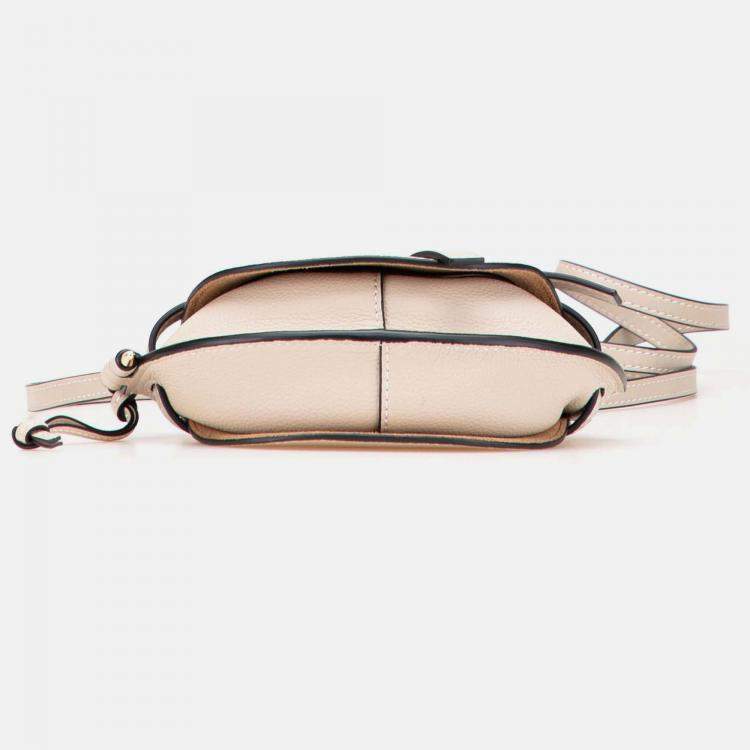 Pre Owned Loewe Beige Mini Leather Gate Crossbody